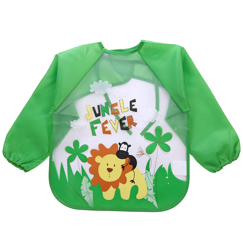 Children's Gown Long Sleeve Kids Waterproof Meal Baby Apron Painting Clothes Bib Protective Clothing