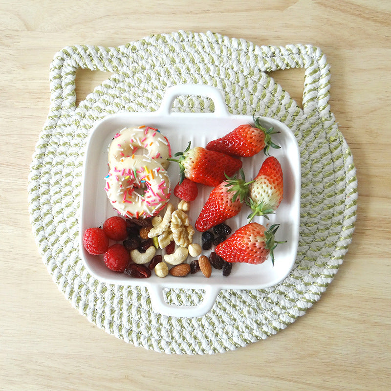 Hanging table mat with cat ears Kitchen accessories