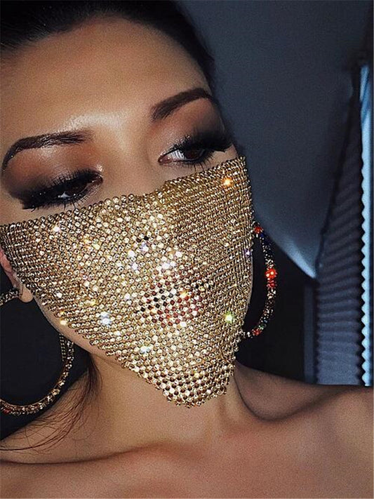 Explosive metal flash jewelry mask