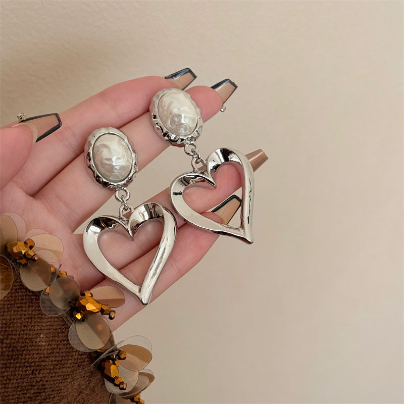 Hollow Heart-shaped Earrings Unique Exaggerated