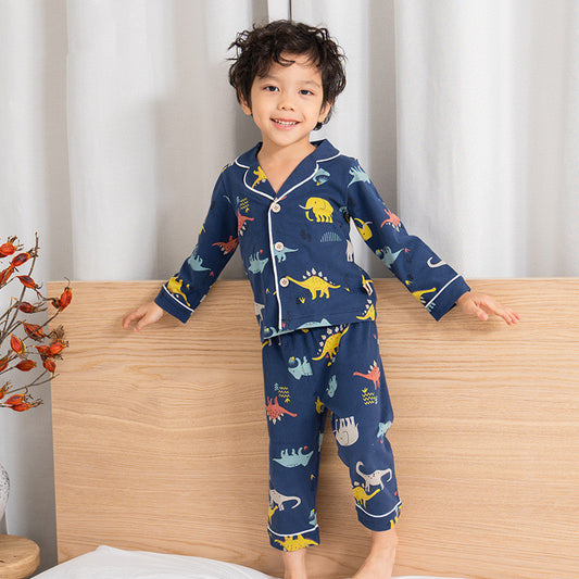 Boys' Fashion Casual Cotton Loungewear Set