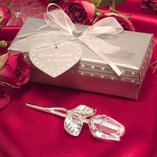 New Valentine's Day Metal Crystal Rose Decorations